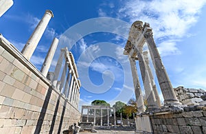 Pergamon Ancient City Ruins in Bergama, Turkey