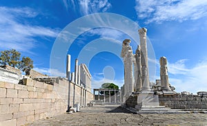 Pergamon Ancient City Ruins in Bergama, Turkey