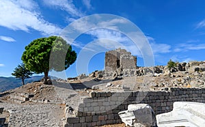 Pergamon Ancient City Ruins in Bergama, Turkey