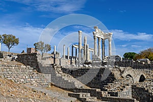 Pergamon Ancient City Ruins in Bergama, Turkey