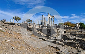 Pergamon Ancient City Ruins in Bergama, Turkey