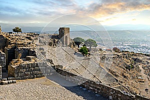 Pergamon Ancient City Ruins in Bergama, Turkey