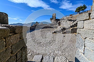 Pergamon Ancient City Ruins in Bergama, Turkey