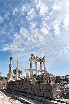 Pergamon ancient city site in Bergama, Turkey