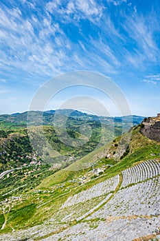 Pergamon ancient city site in Bergama, Turkey