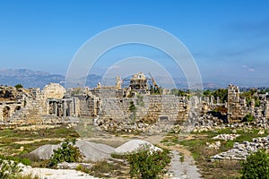 Perge Ancient City, is famous for its impressive architecture and monumental structures such as a stadium, theatre and agora