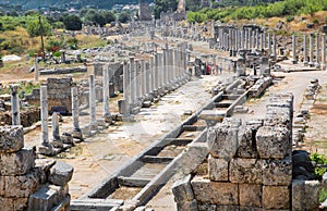Perge, Nymphaion or fountain from the period of the Emperor Hadrian. Greek colony from 7th century BC, photo