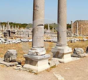 perge old construction in asia turkey the column and the roman