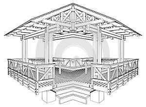 Pergola Vector 03