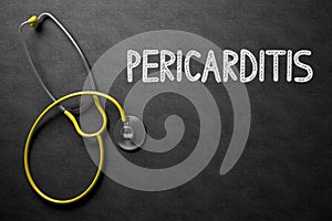 Pericarditis - Text on Chalkboard. 3D Illustration. photo