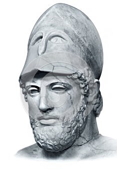 Pericles bust isolated photo