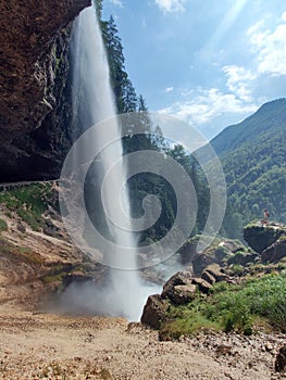 Pericnik waterfall, Slovenia. Pericnik waterfall in Logar valley in Slovenia