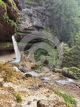 Pericnik waterfall, Slovenia. Pericnik waterfall in Logar valley in Slovenia