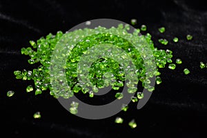 Peridot chrysolite olivine natural gemstone.