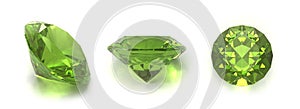 Peridot or chysolite gems