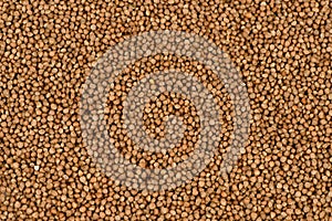 Perilla, dry seeds on a white background.