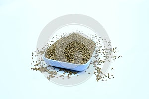 Perilla sesame seeds on white background