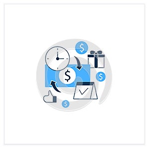 Periodic payment flat icon