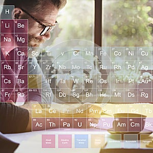 Periodic Table Chemical Chemistry Mendeleev Concept photo