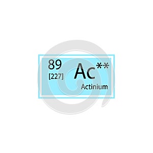 Periodic table element actinium icon. Element of chemical sign icon. Premium quality graphic design icon. Signs and symbols collec