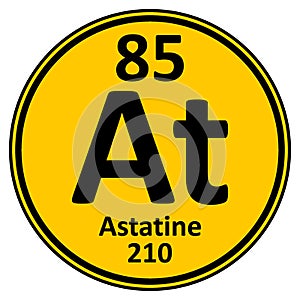 Periodic table element astatine icon