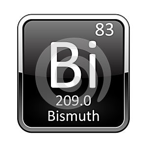 The periodic table element Bismuth. Vector illustration