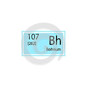 Periodic table element bohrium icon. Element of chemical sign icon. Premium quality graphic design icon. Signs and symbols collect