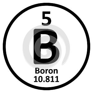 Periodic table element boron icon