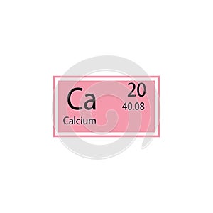 Periodic table element calcium icon. Element of chemical sign icon. Premium quality graphic design icon. Signs and