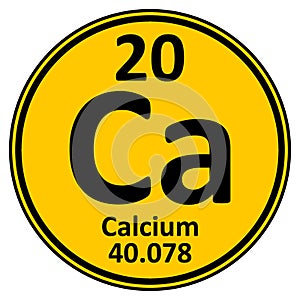 Periodic table element calcium icon