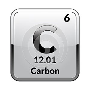 The periodic table element Carbon.Vector.