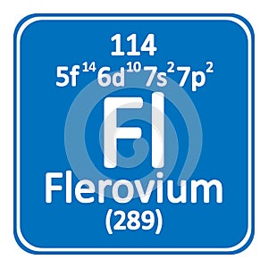 Periodic table element flerovium icon.