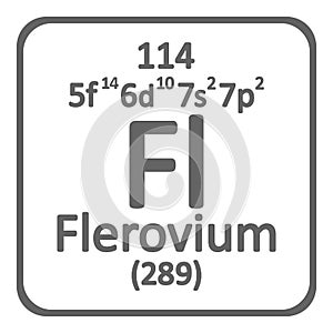 Periodic table element flerovium icon.