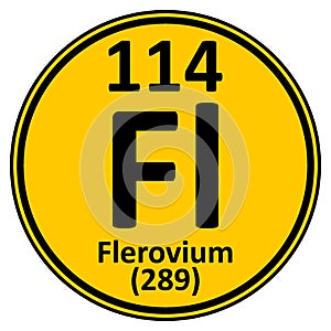 Periodic table element flerovium icon