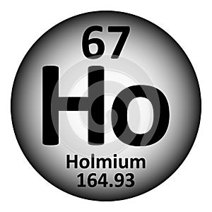 Periodic table element holmium icon
