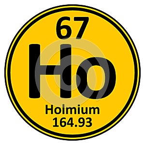 Periodic table element holmium icon