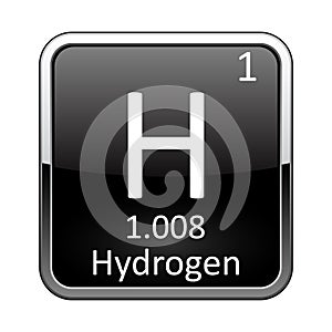 The periodic table element Hydrogen. Vector illustration