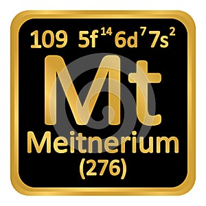 Periodic table element meitnerium icon.