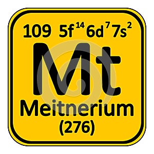 Periodic table element meitnerium icon.