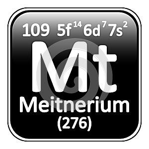 Periodic table element meitnerium icon.
