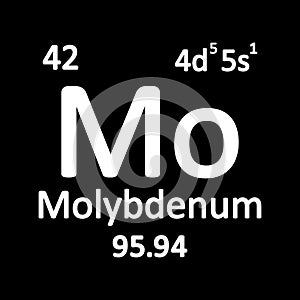 Periodic table element molybdenum icon.