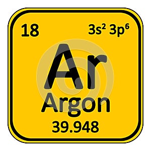 Periodic table element neon icon.