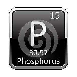 The periodic table element Phosphorus. Vector illustration