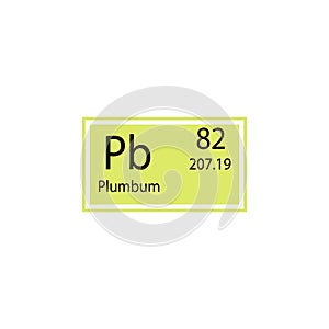 Periodic table element plumbum icon. Element of chemical sign icon. Premium quality graphic design icon. Signs and symbols collect photo