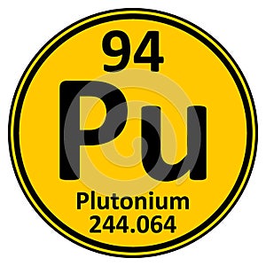 Periodic table element plutonium icon
