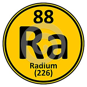 Periodic table element radium icon