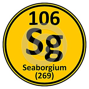 Periodic table element seaborgium icon