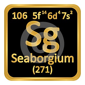 Periodic table element seaborgium icon.