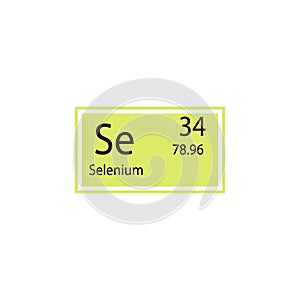 Periodic table element selenium icon. Element of chemical sign icon. Premium quality graphic design icon. Signs and