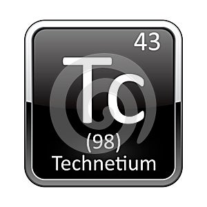 The periodic table element Technetium. Vector illustration photo